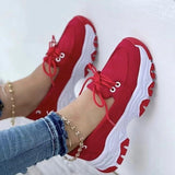 kamames Single Shoes For Women's 2023 Spring And Autumn New Round-Head, Thick-Soled, Low-Heeled, Flat-Soled Leisure Sports Shoes