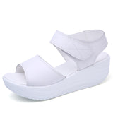 kamames New Summer Women's Sandals PU Thick-Soled Muffin Large Size Sandals Fashionable Female Students Casual Shoes