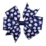 20pcs/lot Printed Flower Hair Bows With Clip For Baby Girls Grosgrain Ribbon Boutique Hair Clip Barrettes Hair Accessories 039