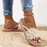 kamames Women's Shoes In Summer, New Flowers, Soft Soles, Large Size, Women's Beach Mop, Outdoor Mop.