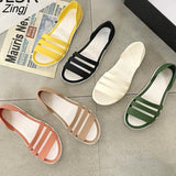 kamames Women Summer Flat Sandals 2023 Open-Toed Slides Slippers Candy Color Casual Beach Outdoot Female Ladies Jelly Shoes