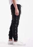 2025 2018 2025 new men's black jeans  new jogger fashion elastic waist denim trousers