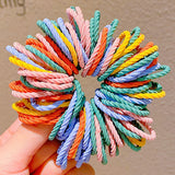 100PCS/Set New Girls Candy Colors Nylon Basic Elastic Hair Bands Kids Rubber Bands Headband Scrunchie Fashion Hair Accessories