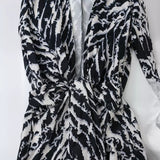 kamames Spring Animal Print Silk Satin Dress 9878081