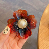 Sweet Flower Shape Hair Clips for Women Girls Hair Claw Chic Barrettes Claw Crab Hairpins Styling Bohemia Hair Accessories Gift