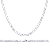 1pc Silvery plated Chain Necklace For Women,Figaro link Chain Necklace,Cute choker necklace for women