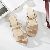 kamames kamames Korean Sandals Women's 2023 New Thick Heels Sandals And Slippers One Shoe And Two Open-Toed Women's Shoes