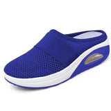 kamames Size Mesh Slippers Women's Shoes Summer Semi-Slippers Air Cushion Leisure Sports Shoes Fly-Woven Mesh Breathable Women's Shoes