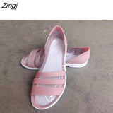 kamames Women Summer Flat Sandals 2023 Open-Toed Slides Slippers Candy Color Casual Beach Outdoot Female Ladies Jelly Shoes