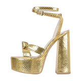 kamames Sandals Women's 2024 Summer Fashion New Buckle Shoes With Waterproof Platform High Heels