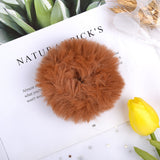 2022 New Winter Plush Scrunchies Women Girls Imitation Mink Elastic Hair Rubber Bands Accessories Tie Hair Ring Holder Headdress