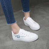 kamames kamames White Shoes Female 2023 Autumn New Flat Board Shoes Web Celebrity Casual Anti-Slip Students Embroidered Sports Single Shoes