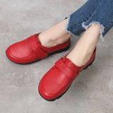 GKTINOO Spring Ladies Genuine Leather Handmade Shoes Women Hook &Loop Flat Shoes Women 2021 Autumn Soft Loafers Flats