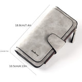 Classic Trendy Long Coin Purse, Faux Leather Multi Wallet, Large-capacity Purse With Zipper