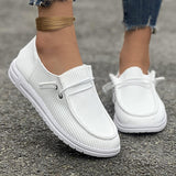 kamames 2024 New Large-Size Casual Single Shoes For Women With Flat Soles And Low-Top Love Shoes