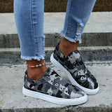 kamames Shoes Women's 2022 Fashion Plus Size Camouflage Flats Autumn Low-top Women's Casual Shoes Socofy Loafers Zapatos Mujer