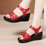 kamames Summer New Soft Heel Sandals Women's Muffin Thick-Soled Waterproof Platform Heels Large Size 41-43 Women's Shoes