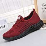 kamames Women Shoes Fashion Mesh Breathable Socks Shoes Female Lace Up Flat Casual Sneakers Comfortable Light Ladies Tennis Shoes