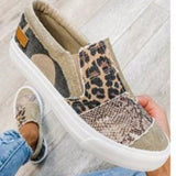 kamames Women shoes 2022 flat shoes snake print lazy shoes casual shoes platform canvas shoes plus size women shoes zapatos de mujer