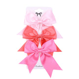 3Pcs/set 4.52inches Solid Color Bows Hair Clips For Cute Gilrs Handmade Hairpins Barrettes Headwear Kids Hair Accessories Gifts