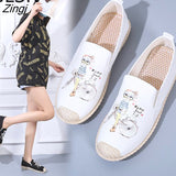 kamames women's casual flat shoes ladies cute spring and summer slip on flat shoes women's canvas shoes