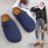 kamames kamames Slipper Summer New Style Female Flat Bottom Leisure Lazy Person Half Drag Outside Wear Frosted Personality Big Head Women's Shoes