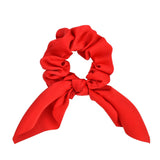 New Chiffon Bowknot Silk Hair Scrunchies Women Pearl Ponytail Holder Hair Ties Hair Rope Rubber Bands Headwear Hair Accessories