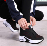 kamames Women Lightweight Sneakers Vulcanize Shoes Outdoor Sport Shoes Breathable Mesh Comfort Casual Shoes Air Cushion Lace Up