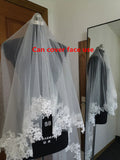 kamames 2021 Real Photos White/Ivory Wedding Veil 3m Long Comb Lace Mantilla Cathedral Bridal Veils Wedding Accessories Veu De Noiva