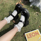 kamames Mary Jane Small Leather Shoes For Women In Autumn 2024 Thin Cosplay Thick Soles, Thick Heels And High Heels Jk Single Shoes