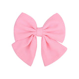 2 Pcs/lot Cute Solid Cotton Hair Bows With Clip For Girls Hair Clips Handmade Hairpins Barrettes Headwear Kids Hair Accessories