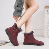 kamames Women Snow Boots Winter Waterproof Keep Warm Shoes for Women's Female Plush Ankle Boots Ladies Size 43 Platform Short Botas