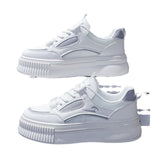 kamames kamames 2023 New Cake Skin Surface Thick Sole Mesh Breathable Color Small White Shoes Women's Casual Sports Student Shoes