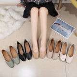 kamames Chunsen Female Flat-Soled Square-Headed Single Shoes Two Shallow-Mouthed Pregnant Grandmother Shoes Retro Semi-Dragging Fairy Lazy Shoes