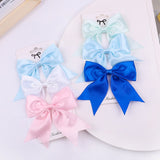 3Pcs/set 4.52inches Solid Color Bows Hair Clips For Cute Gilrs Handmade Hairpins Barrettes Headwear Kids Hair Accessories Gifts