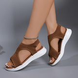 kamames 2024 Autumn Fish Head Leisure Sleeve Fashion Sandals Low Heel Women's Shoes Large Size Sports Casual Shoes