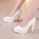 kamames High-Heeled, Thick-Heeled Work Shoes, Professional Work Shoes, Pointed Middle-Aged And Elderly Mother Shoes, Cheongsam, Show Women's Single Shoes.