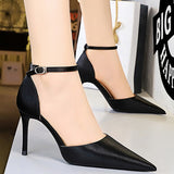 BIGTREE Shoes Green Blue Women Pumps Fashion Women Office Shoes Sexy High Heels Silk Stiletto Heels Women Sandals Plus Size 43