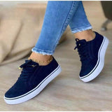 kamames Station New 2023 New Bullock Large-Size Women's Singles Shoes Comfortable Casual Women's Shoes Round Head Lace Single Shoes