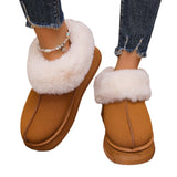 kamames Warm Wool Snow Boots 2024 Winter Thickened Warm Fur As A Whole Comfortable To Wear Casual Cotton Shoes