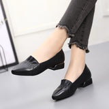 GKTINOO Brand Shoes Thick Heel Ladies Pumps Genuine Leather Pointed Toe Colorful Square Heels Party Handmade Shoes Women