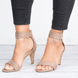kamames Summer Popular Style Women's Sandals Large Size Women's Shoes Leopard Pattern Thin Heel Women's Sandals Direct Sale