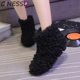 kamames Boots Women Woman Snow Boots Shoes Mid Calf Velvet Fur Warm Laides Warm Cotton Padded Snowboots Shoes Female Botas Mujer