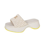 kamames kamames Shoe Female 2023 Summer New Small Fragrant Wind Fashion One-Word Drag Fold Recreational Platform Slippers