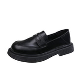 kamames kamames 2023 New Flat One Foot Pedal Happy Shoes British Wind Small Leather Shoes Female Cute Retro Jk Women's Shoes