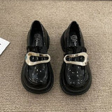 kamames Shoes Women's Shoes 2024 Spring New Style Thick Soles, Thick Heels, Black Shoes, Jk Mary Jane Shoes, Single Shoes, Small Leather Shoes