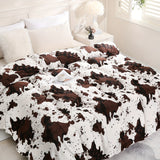 1pc Cozy Cow Patterned Soft Blanket - Warm, Plush, and Lightweight Throw for Couch, Bed, Sofa - Perfect Birthday Gift for Friends and Family