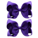 2Pcs/lot 4'' Cute Solid Grosgrain Ribbon Bowknot Hair Clips For Girls Handmade Hairpins Barrettes Headwear Kids Hair Accessories