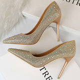 BIGTREE Shoes Sexy Woman Pumps Pointed Toe High Heels Shoes Women Sequins Nightclub Party Shoes Quality Stiletto Heels Lady Shoe