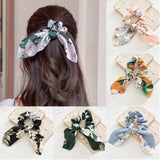 New Chiffon Bowknot Elastic Hair Bands For Women Girls Solid Color Scrunchie Headband Hair Ties Ponytail Holder Hair Accessories